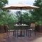 Flash Furniture Faux Teak 35" Table-Tan Umbrella-Base-2 Chairs XU-DG-810060362-UB19BTN-GG - alternate 1
